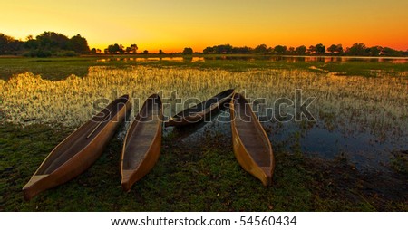 Sunrise over the Okavango Delta, Botswana