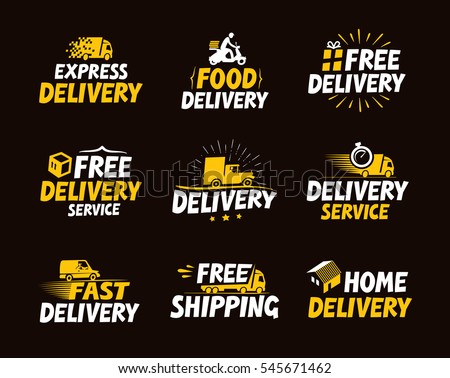 Icons set shipping and delivery. Vector illustration