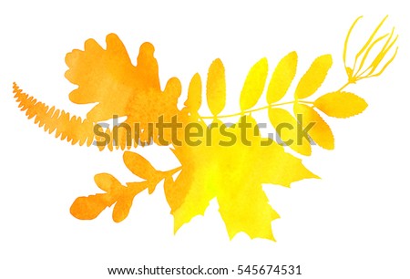 Welcome Autumn Watercolor Collection handmade autumn leaves and flowers