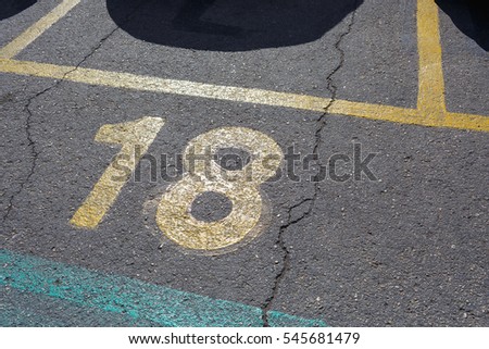 Number Eighteen Parking Slot