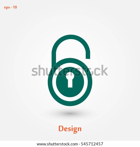 lock icon vector, flat design best vector icon
