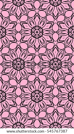 rose color decorative floral seamless pattern. modern design. vector illustration. template for greeting card, holiday invitation, textile ornament