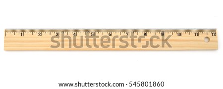 An lifetime 12 inch ruler  Royalty-Free Stock Photo #545801860