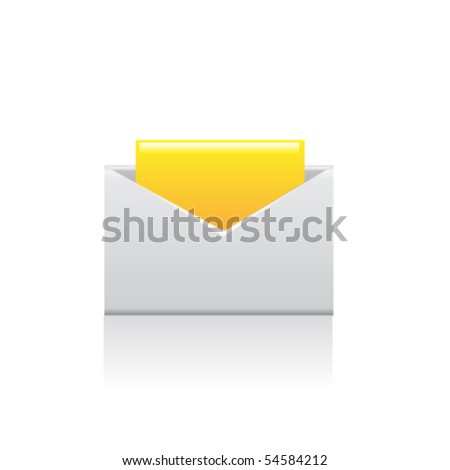 Opened letter email icon. Vector