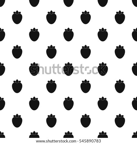 Strawberries pattern. Simple illustration of strawberries vector pattern for web
