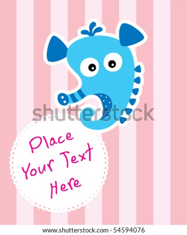 cute little seahorse greeting card