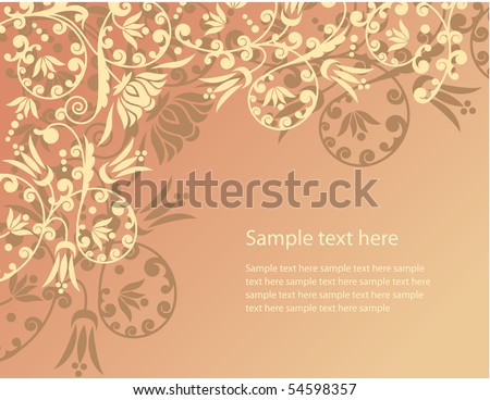 Beautiful floral ornate background