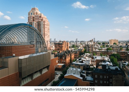 View of buildings in the Center City of Philadelphia, Pennsylvania.