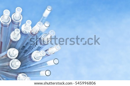 Various available sizes of disposable serological pipettes Royalty-Free Stock Photo #545996806