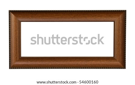 empty wooden frame isolated on white