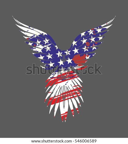 American Flag Eagle graphic design vector art