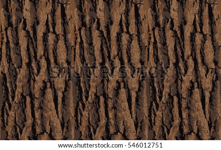 Seamless tree bark texture. Endless wooden background for web page fill or graphic design. Oak or maple vector pattern Royalty-Free Stock Photo #546012751