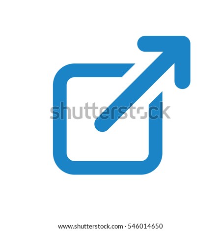 External Link Icon - user will know they are leaving the app to visit an external website Royalty-Free Stock Photo #546014650