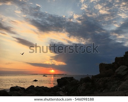 Sunset Over the Sea, Alderney