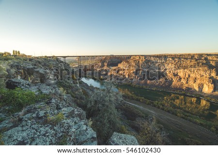 Perrine Bridge in Snake River Canyon, Twin Falls, Idaho, USA.