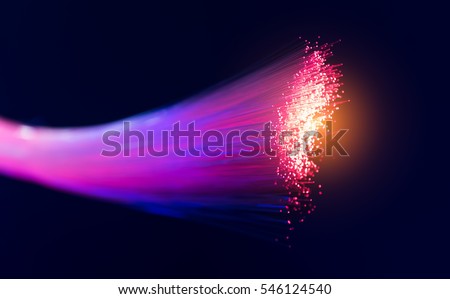 Fiber optics lights abstract background Royalty-Free Stock Photo #546124540