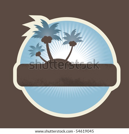 Tropical Beach Banner. vector illustration