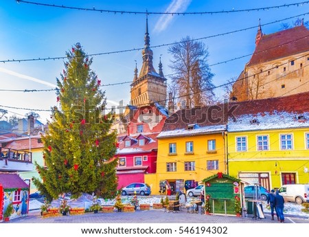 Sighisoara christmas market, Transylvania, Romania