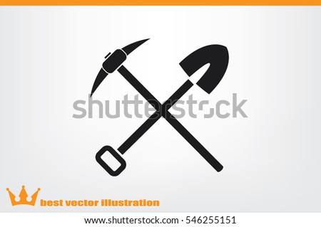 Shovel Pickax icon vector illustration eps10.