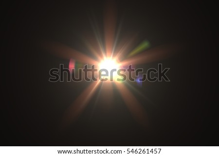 Abstract sun burst with digital lens flare background Royalty-Free Stock Photo #546261457