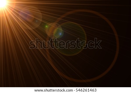 Abstract sun burst with digital lens flare background Royalty-Free Stock Photo #546261463