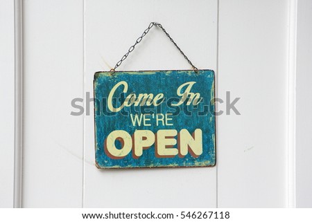Open sign broad