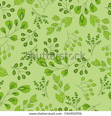 Vector flower pattern. Colorful seamless botanic texture, detailed flowers illustrations. Doodle style, spring floral background.