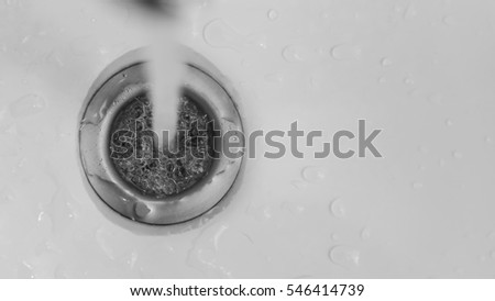 a jet of tap water