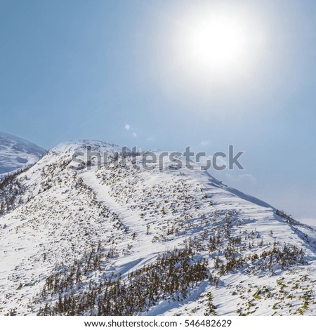 winter snowbound mountain landscape