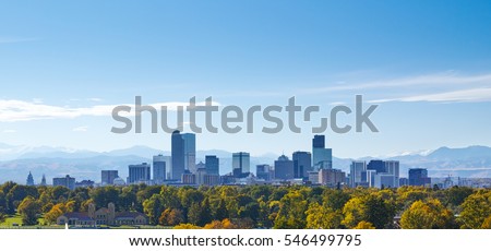 Denver skyline at noon