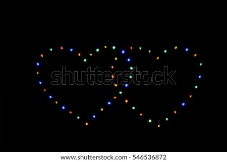 Valentine's day background with bokeh lights