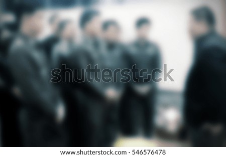 Blurred abstract background of Business people meeting