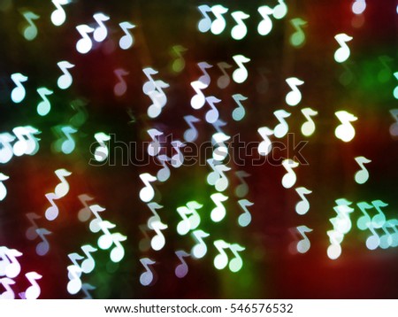 blurred music note bokeh abstract  for party background