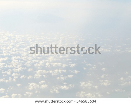 Clouds in the sky, a view from the airplane