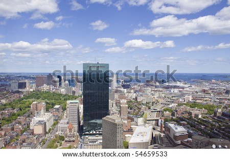 Panoramic view of Boston