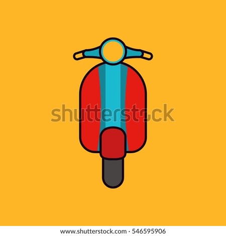Motorcycle icon design vector. retro icon style