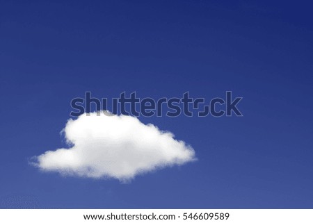 A cloud shape heart in blue sky, love background, Valentines Day