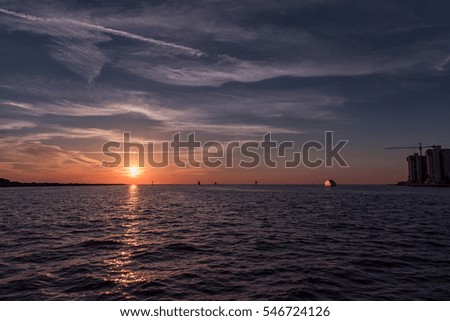 Sunset in Clearwater Beach, Florida. Landscape.
