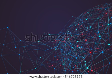 Internet connection, abstract sense of science and technology graphic design. Royalty-Free Stock Photo #546725173