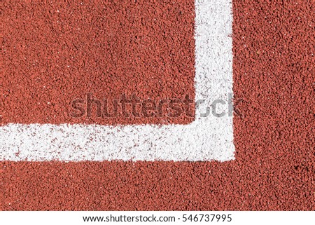 White line of football field