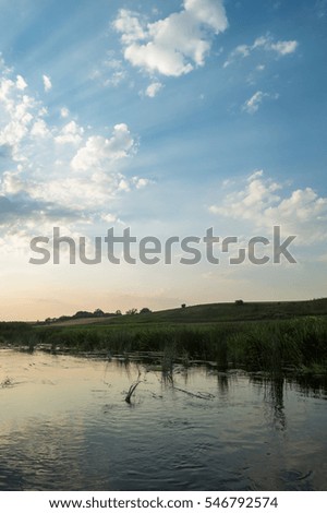 River and clouds