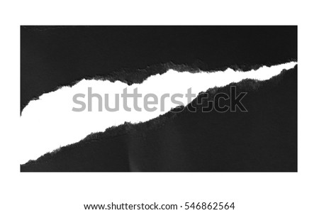 black ripped paper, space for advertising copy Royalty-Free Stock Photo #546862564