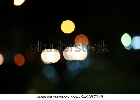 Color Blurred background : Bokeh lighting in city night light blur bokeh , defocused background