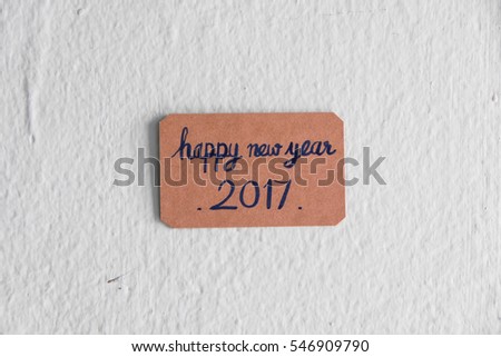 Vintage handmade "Happy New Year 2017' card