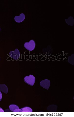 Boke Lovers of the heart on a black background