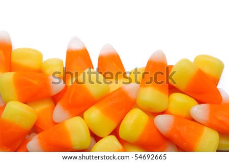 Halloween Candy Corn Isolated on White
