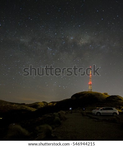 Clearly milky way found in sugarloaf mountain new zealand.