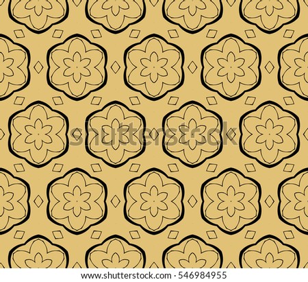 creative floral geometric pattern. seamless vector illustration.