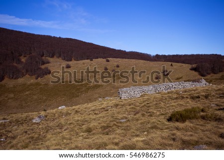 Ruins on Northern Velebit (mountain in Croatia)