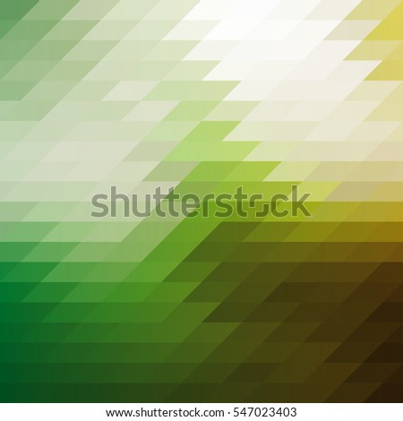 Mosaic background. Abstract. Green and yellow geometric mosaic. Vector illustration.